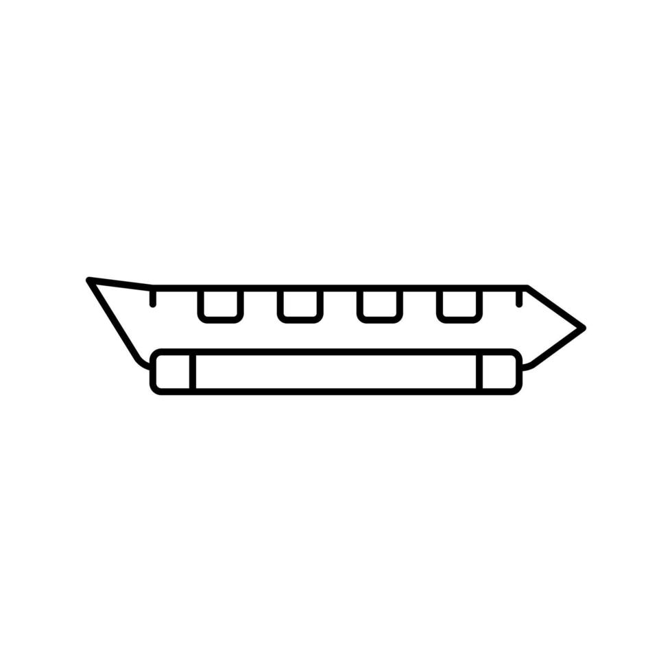 illustration vectorielle d'icône de ligne de bateau banane vecteur