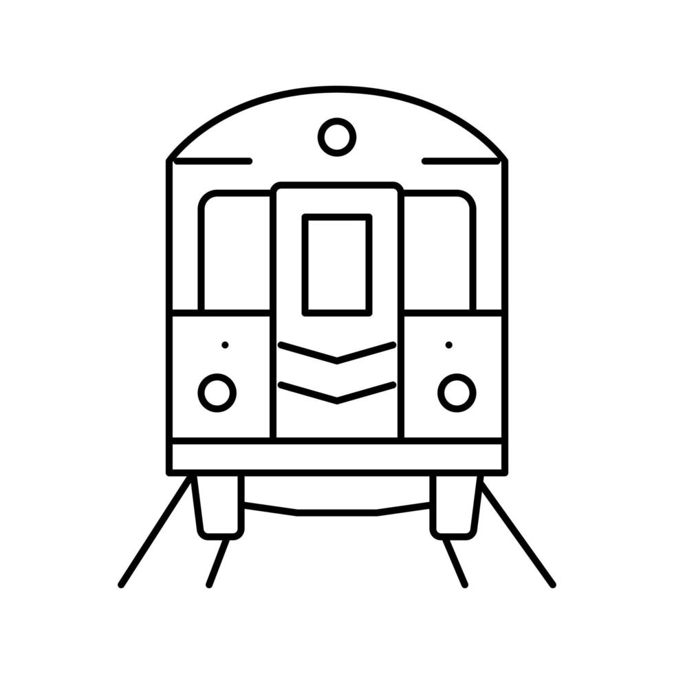 métro, new york, ligne, icône, vecteur, illustration vecteur