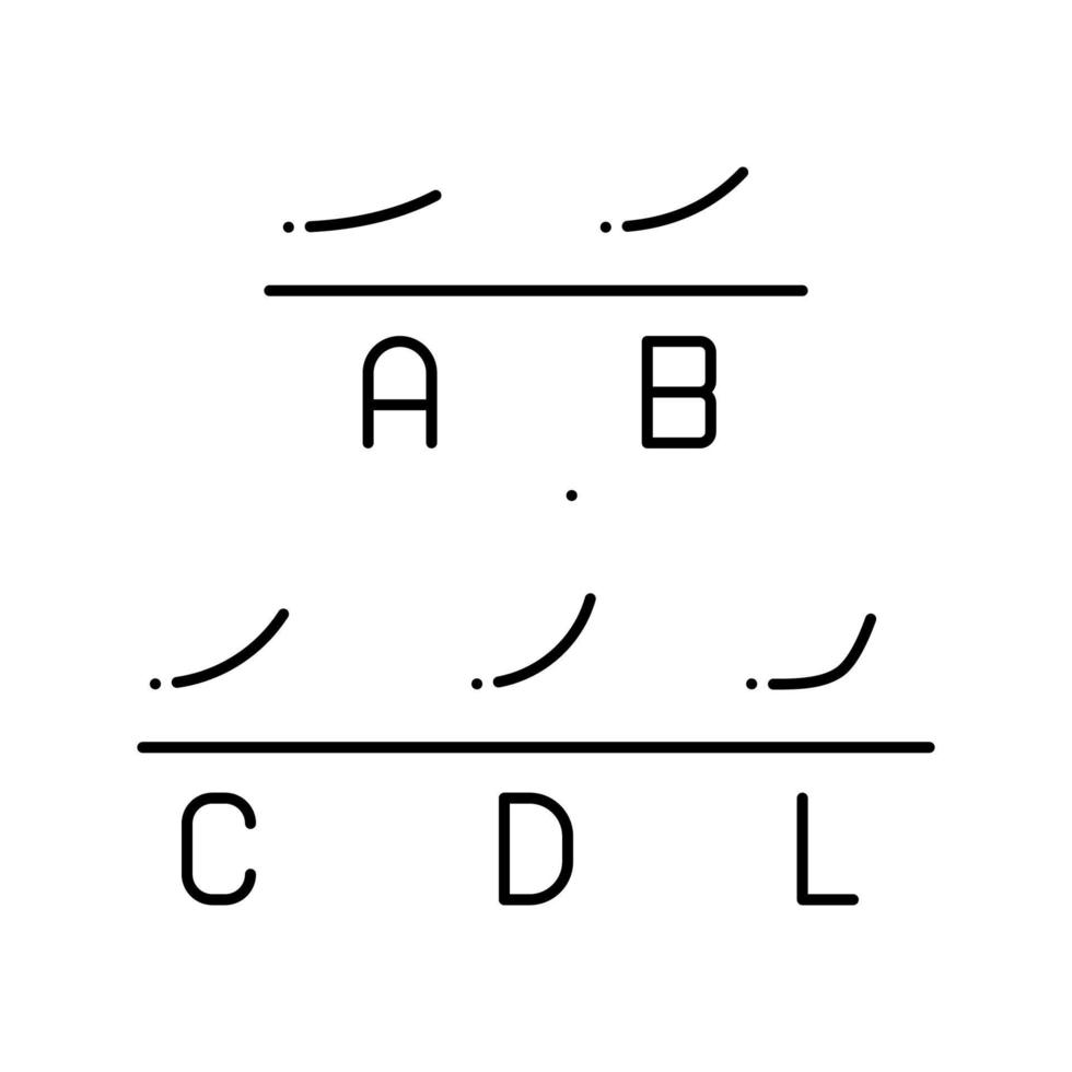 différents types de faux cils ligne icône illustration vectorielle vecteur