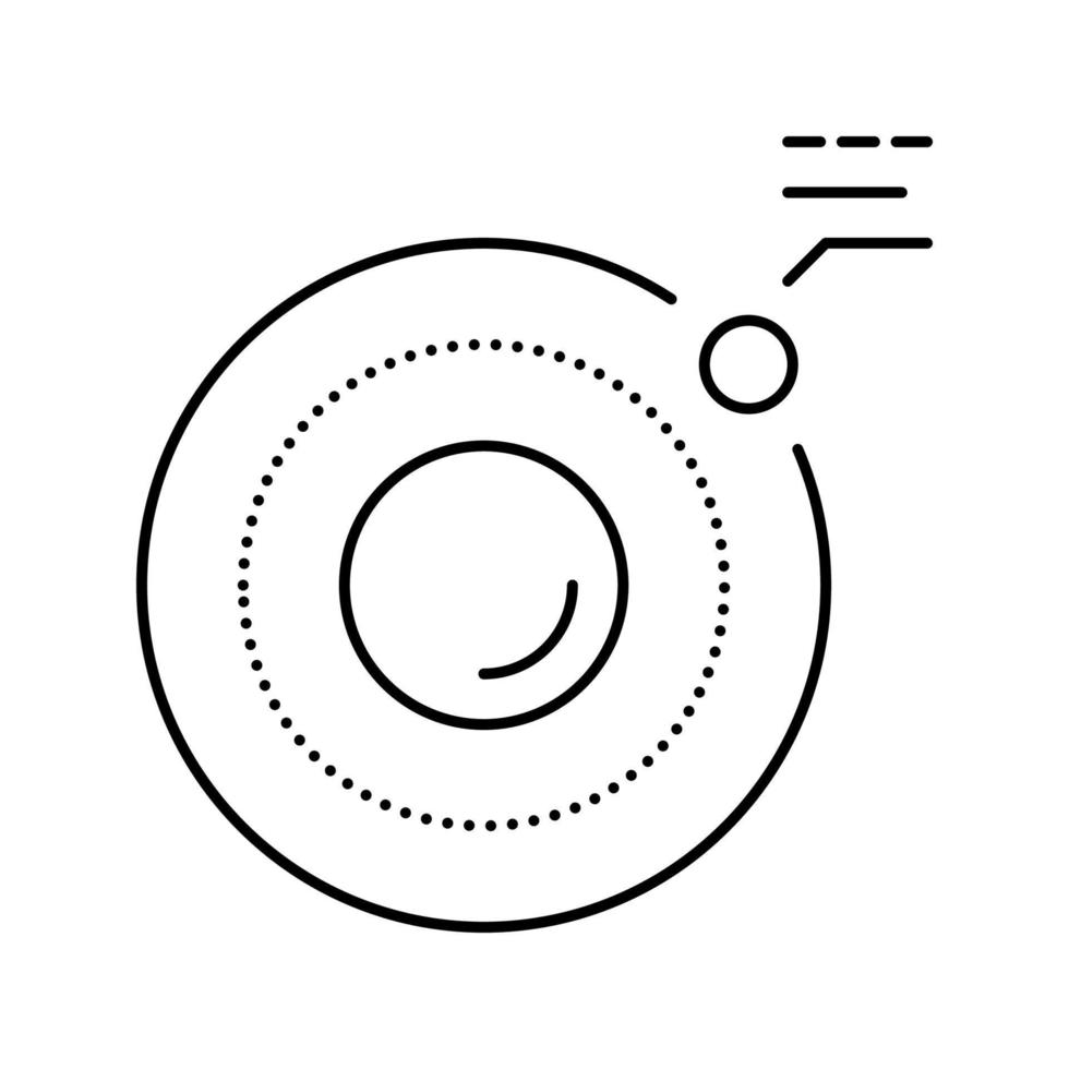 illustration vectorielle de l'icône de la ligne d'hydrogène physique vecteur