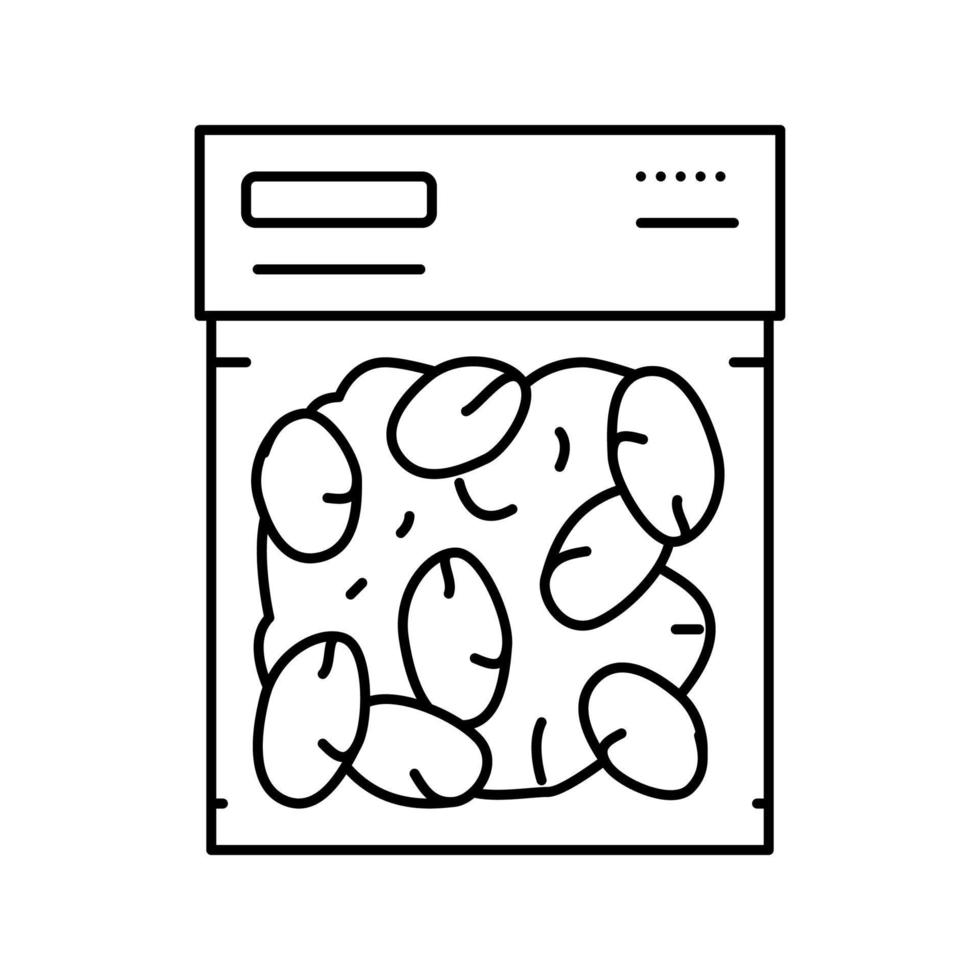 illustration vectorielle de l'icône de la ligne congelée d'huîtres vecteur