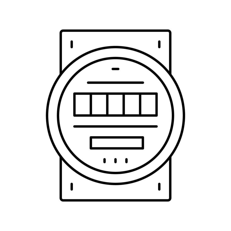 illustration vectorielle de l'icône de la ligne du compteur électrique vecteur