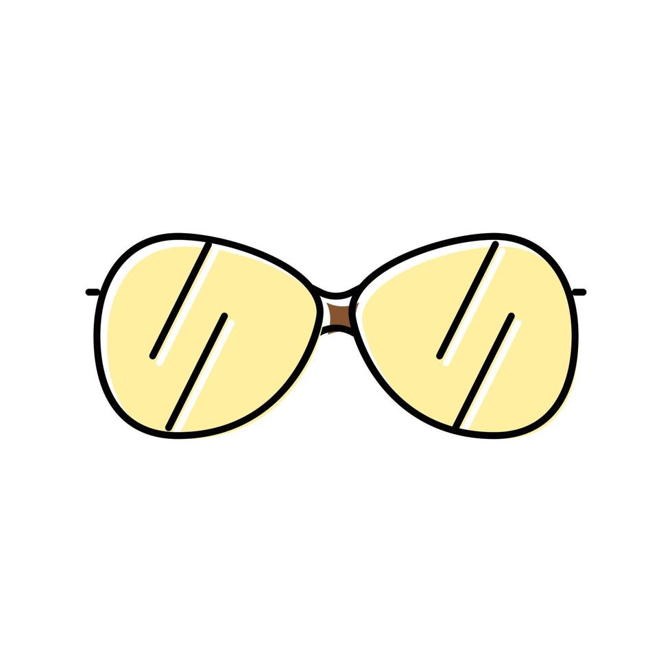 illustration vectorielle d'icône de couleur de cadre de lunettes vintage vecteur