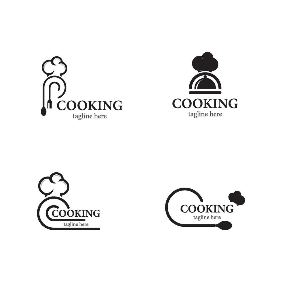 jeu d'icônes de cuisine logo vecteur