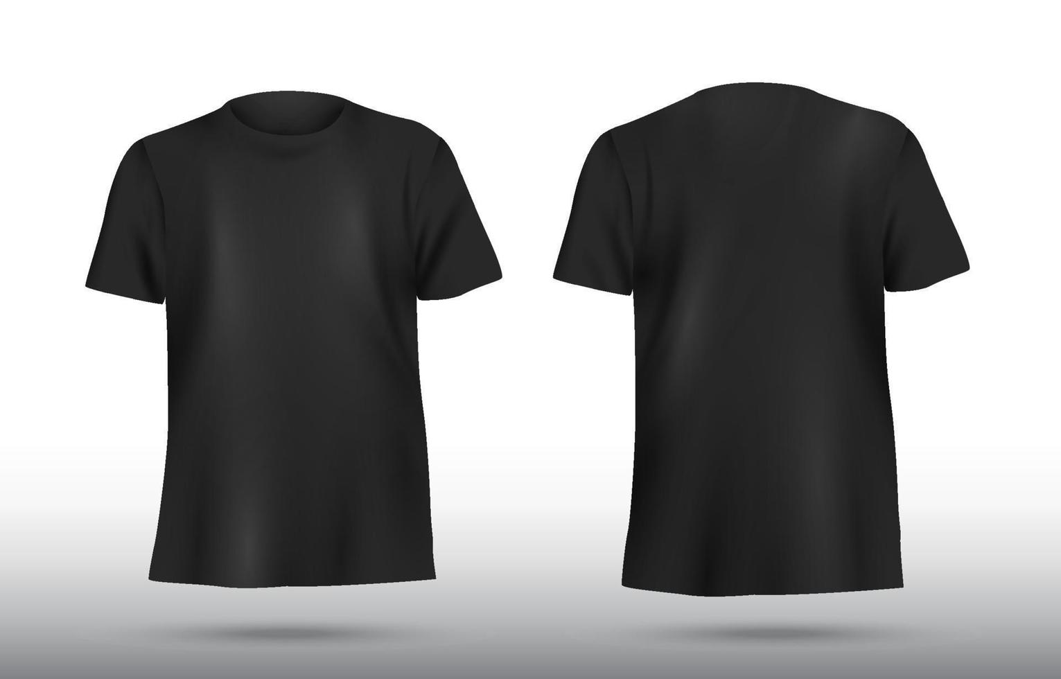 maquette de t-shirt 3d noir vecteur