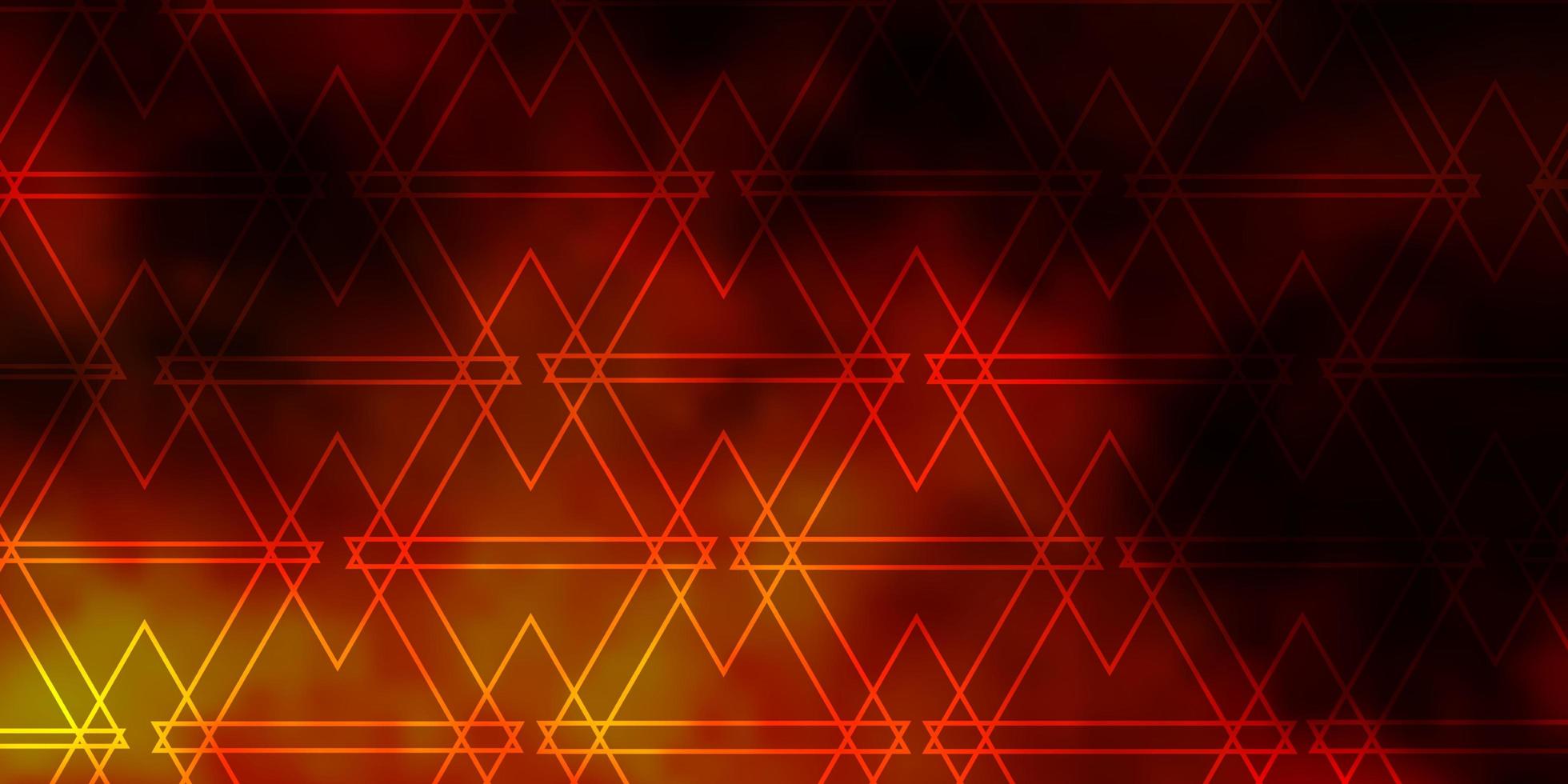 disposition de vecteur orange foncé avec des lignes, des triangles.