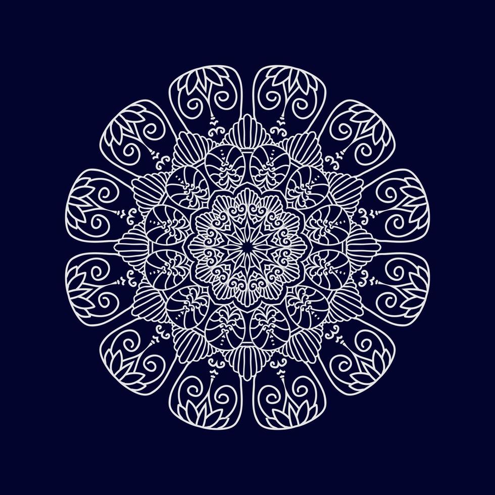 nouvelle fleur mandala art illustration vectorielle vecteur