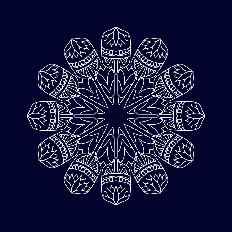 nouvelle fleur mandala conçoit illustration vectorielle vecteur