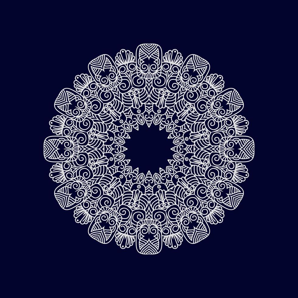 dessins vectoriels de mandala de fleurs. fond d'art de mandala vecteur