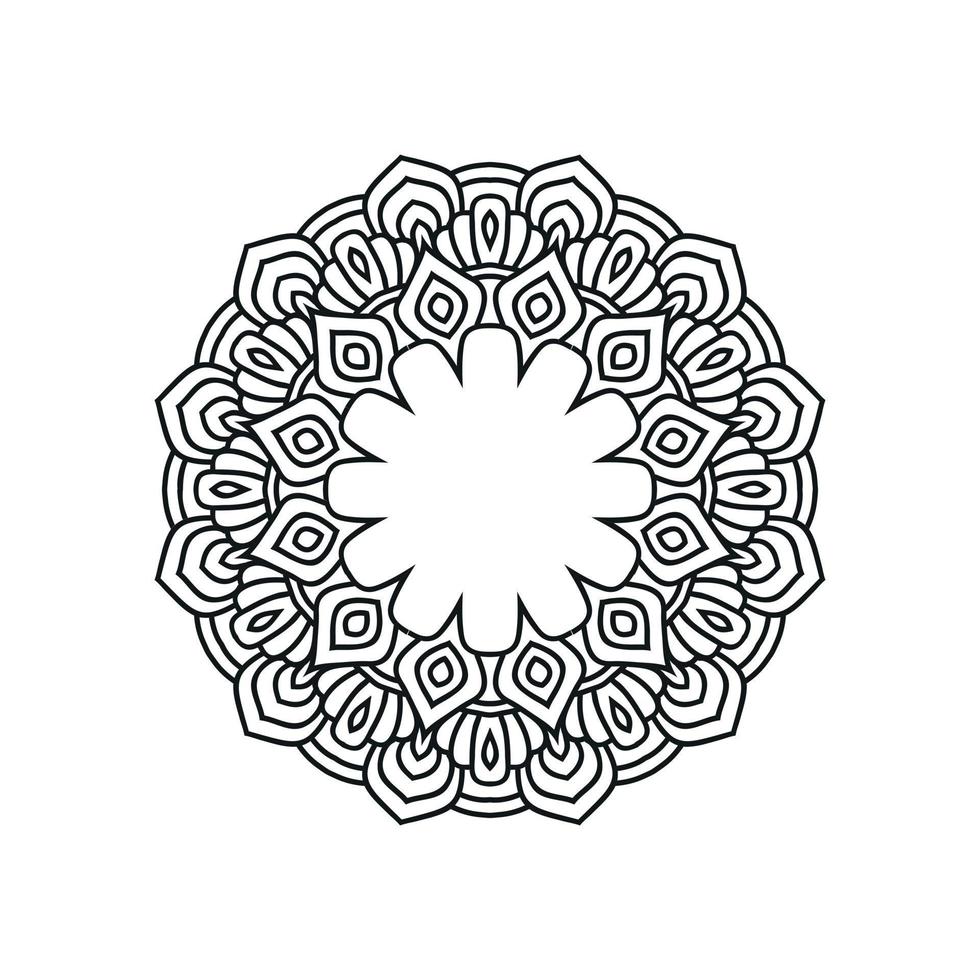 dessins vectoriels de mandala de fleurs. fond d'art de mandala vecteur