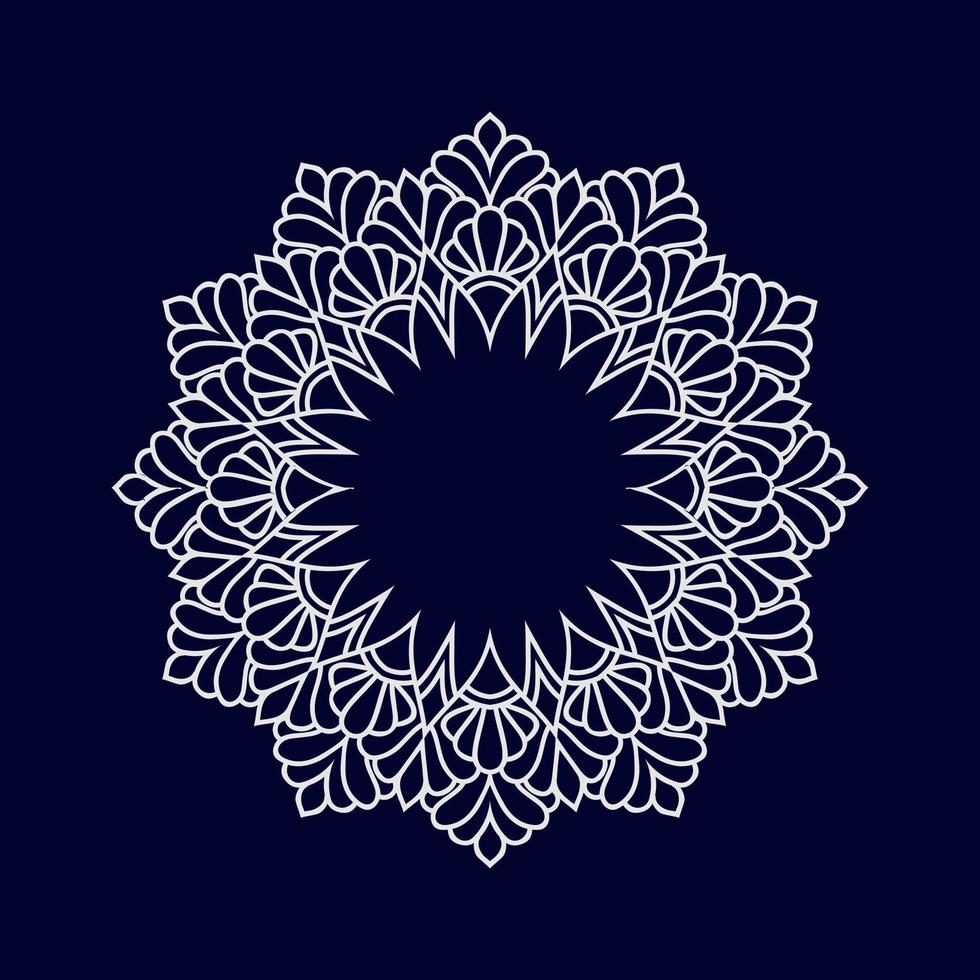 dessins vectoriels de mandala de fleurs. fond d'art de mandala vecteur