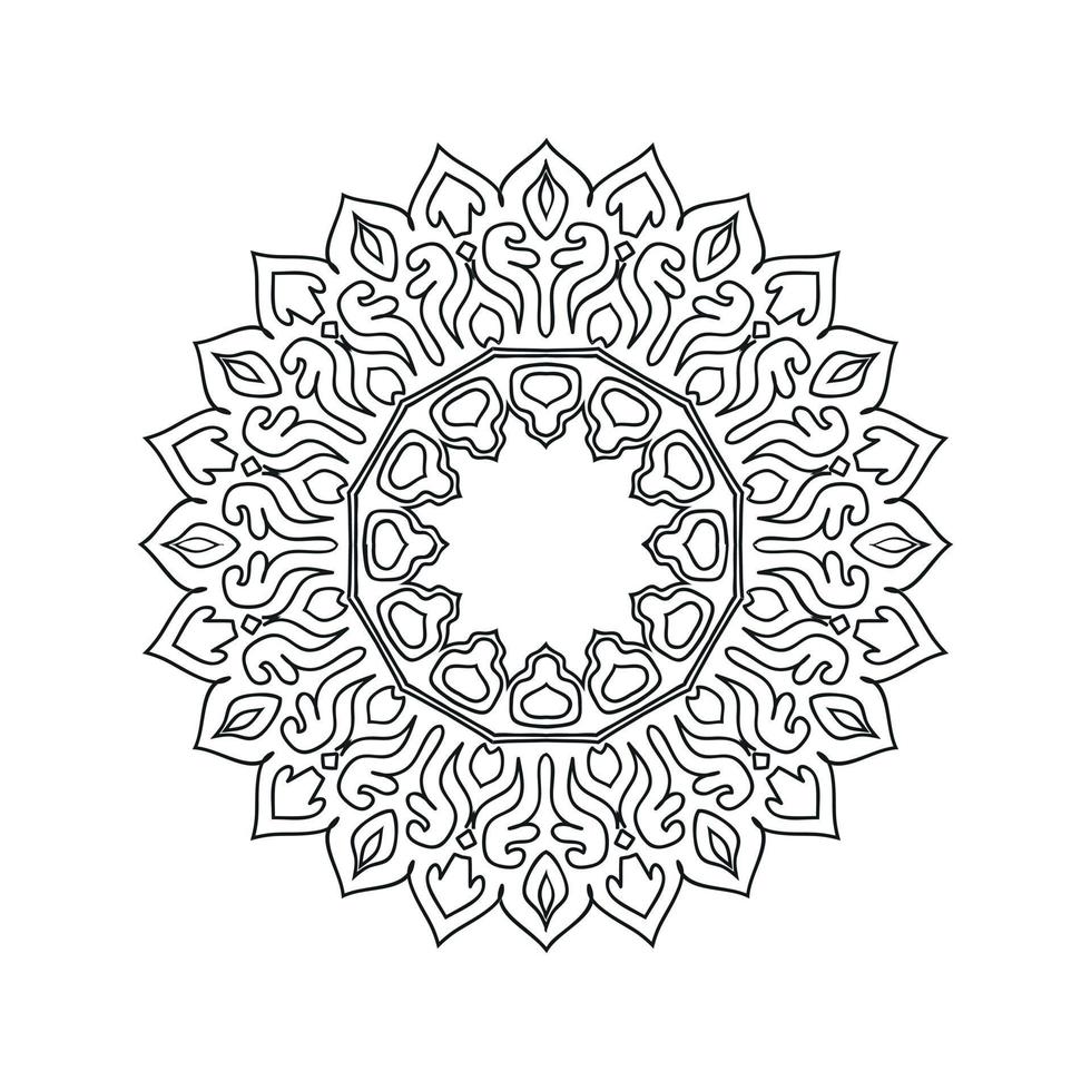 nouvelle fleur mandala art illustration vectorielle vecteur