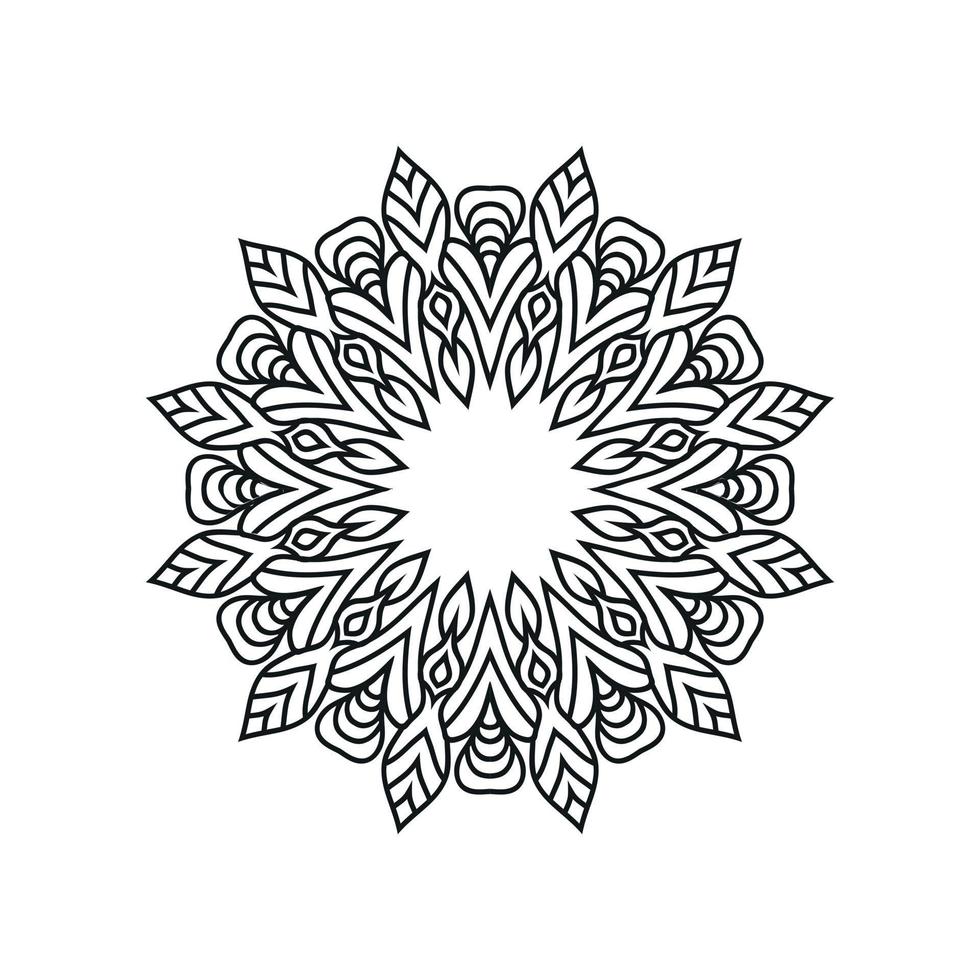 dessins vectoriels de mandala de fleurs. fond d'art de mandala vecteur