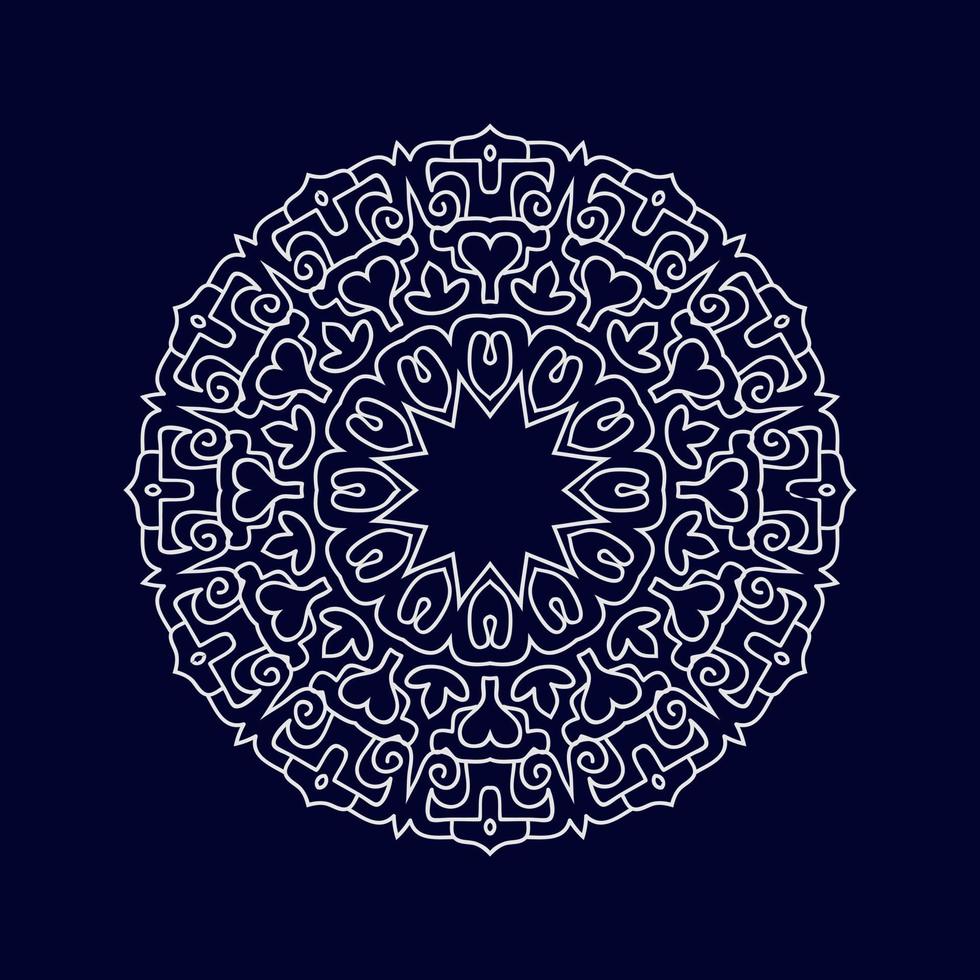 illustration vectorielle de fond de mandala islamique vecteur