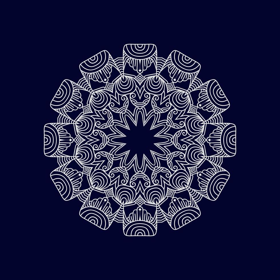 dessins vectoriels de mandala de fleurs. fond d'art de mandala vecteur