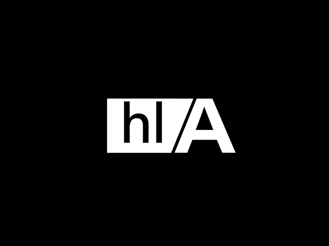 logo hla et art vectoriel de conception graphique, icônes isolées sur fond noir