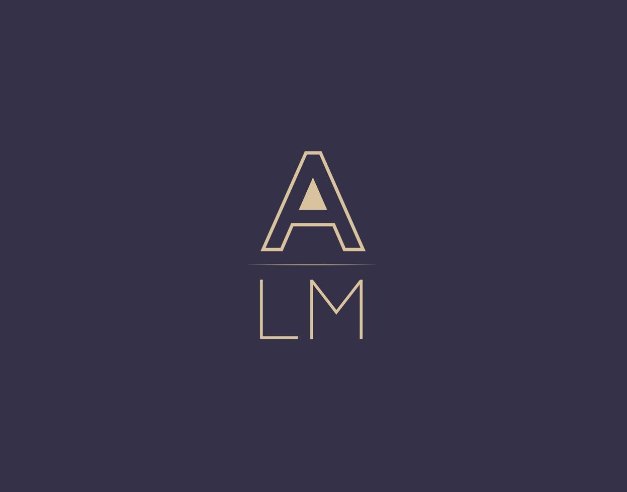 alm lettre logo design images vectorielles minimalistes modernes vecteur