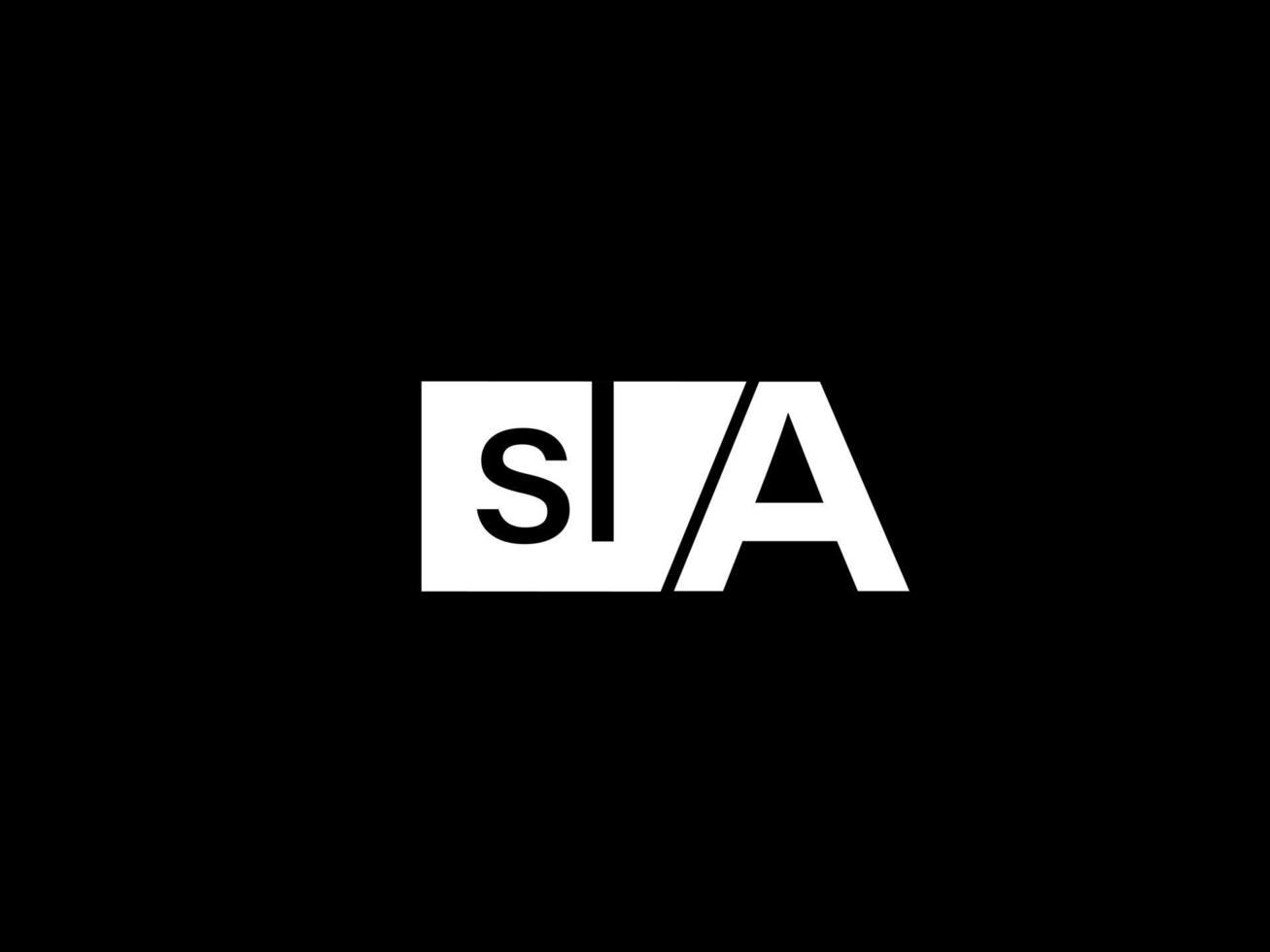 logo sla et art vectoriel de conception graphique, icônes isolées sur fond noir