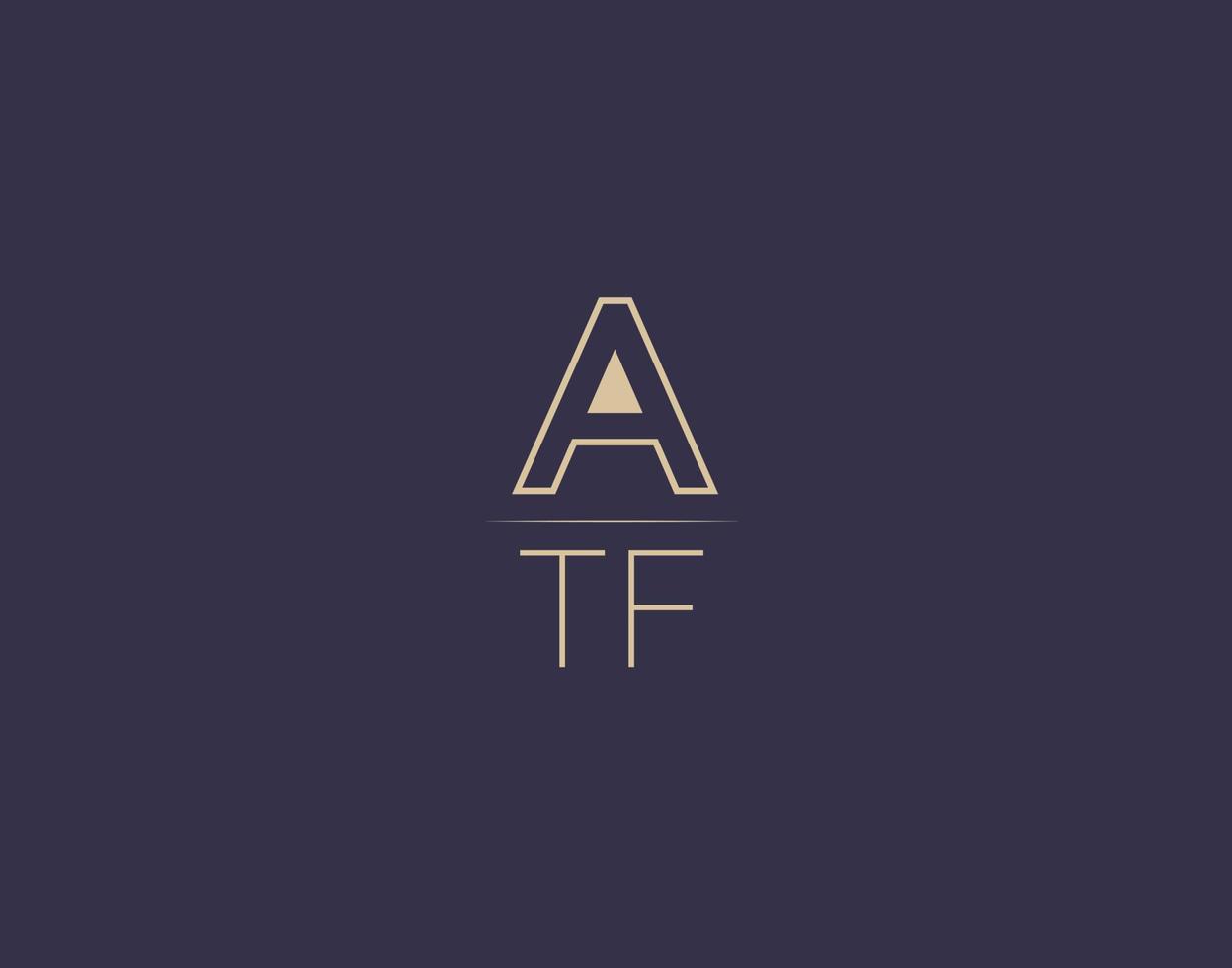 atf lettre logo design images vectorielles minimalistes modernes vecteur