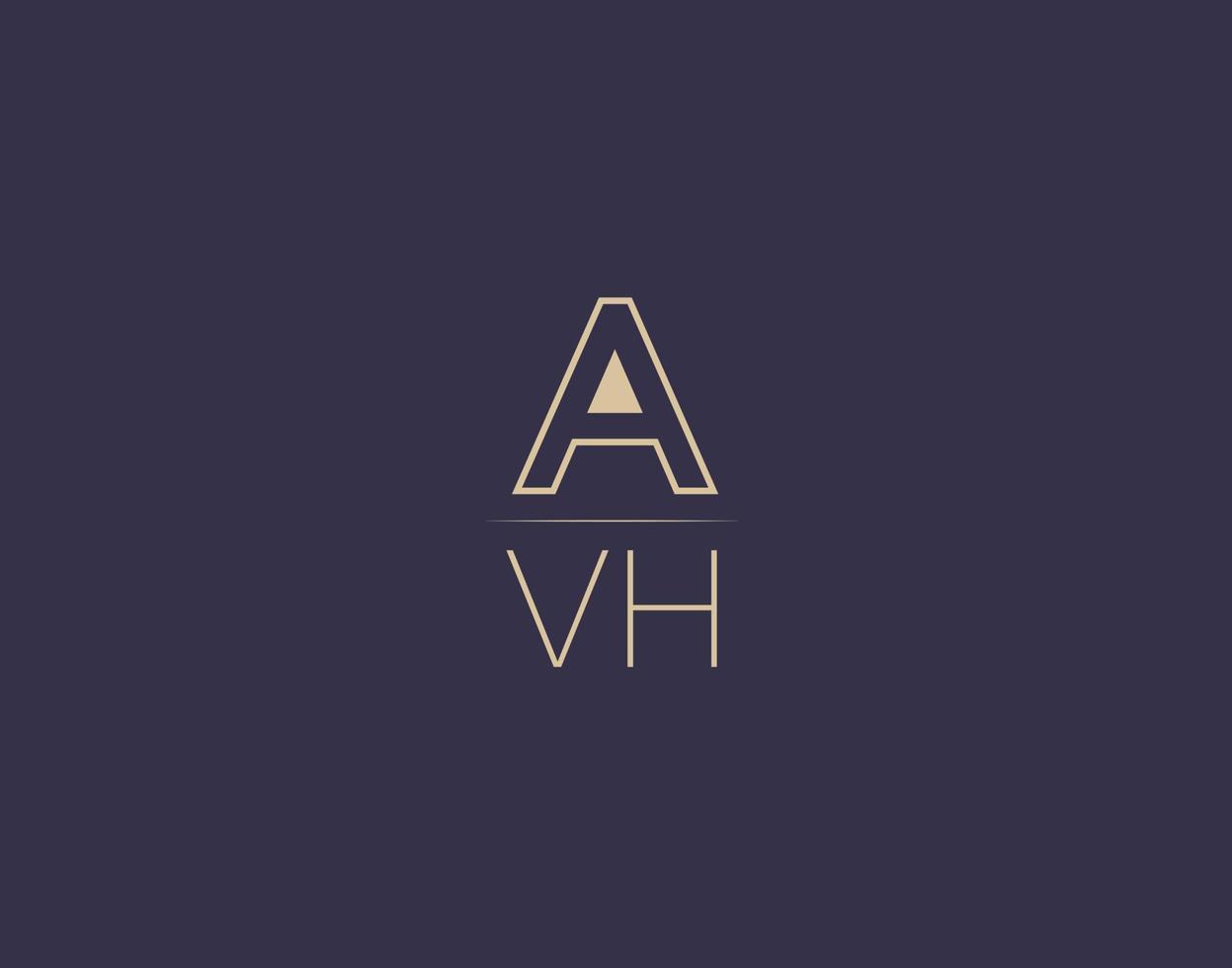 avh lettre logo design images vectorielles minimalistes modernes vecteur