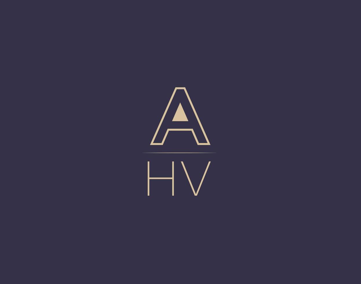 ahv lettre logo design images vectorielles minimalistes modernes vecteur