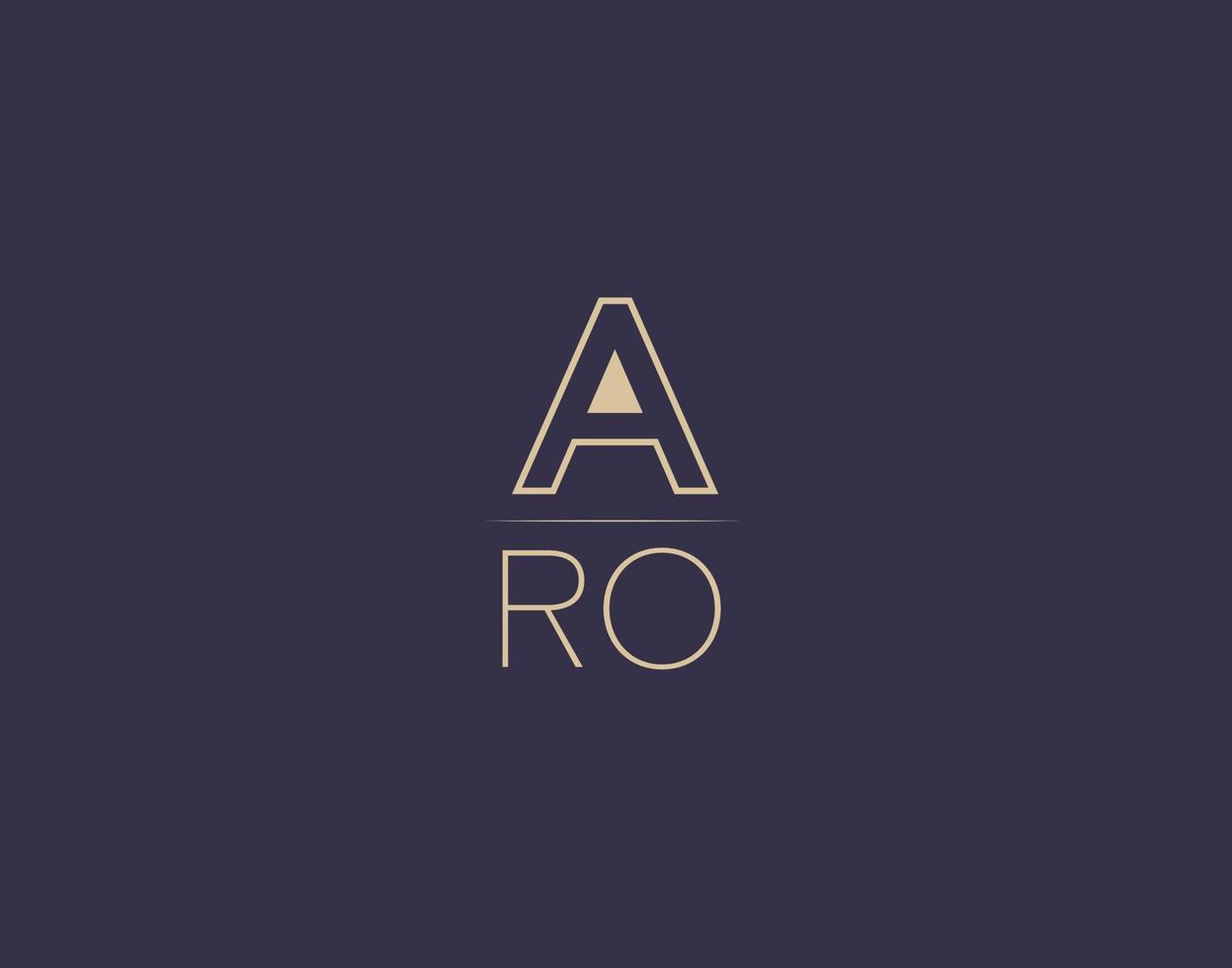 aro lettre logo design images vectorielles minimalistes modernes vecteur