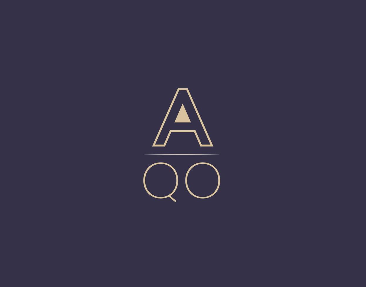 aqo lettre logo design images vectorielles minimalistes modernes vecteur