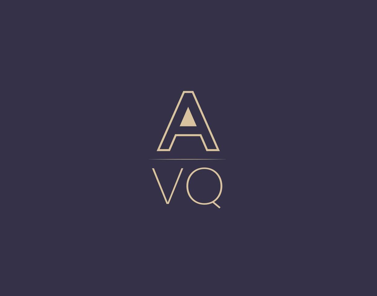 avq lettre logo design images vectorielles minimalistes modernes vecteur