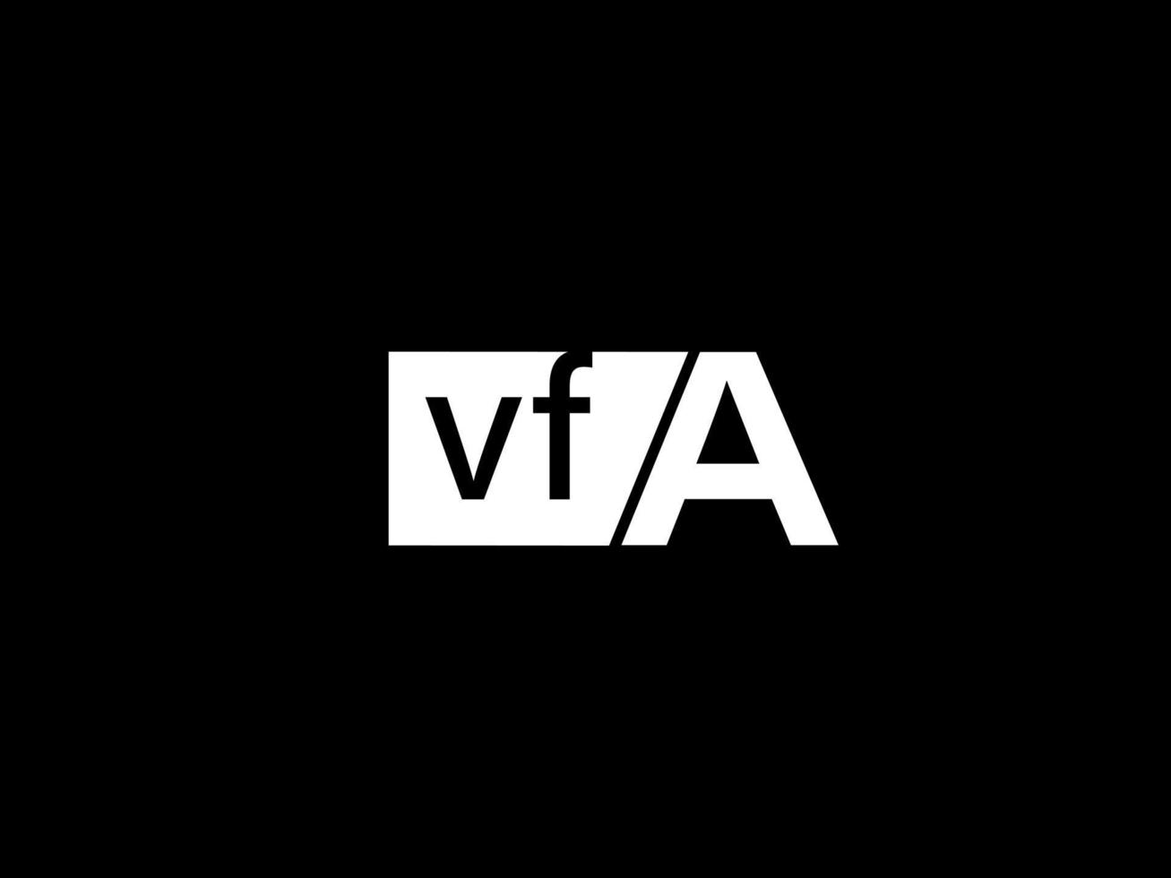 logo vfa et art vectoriel de conception graphique, icônes isolées sur fond noir