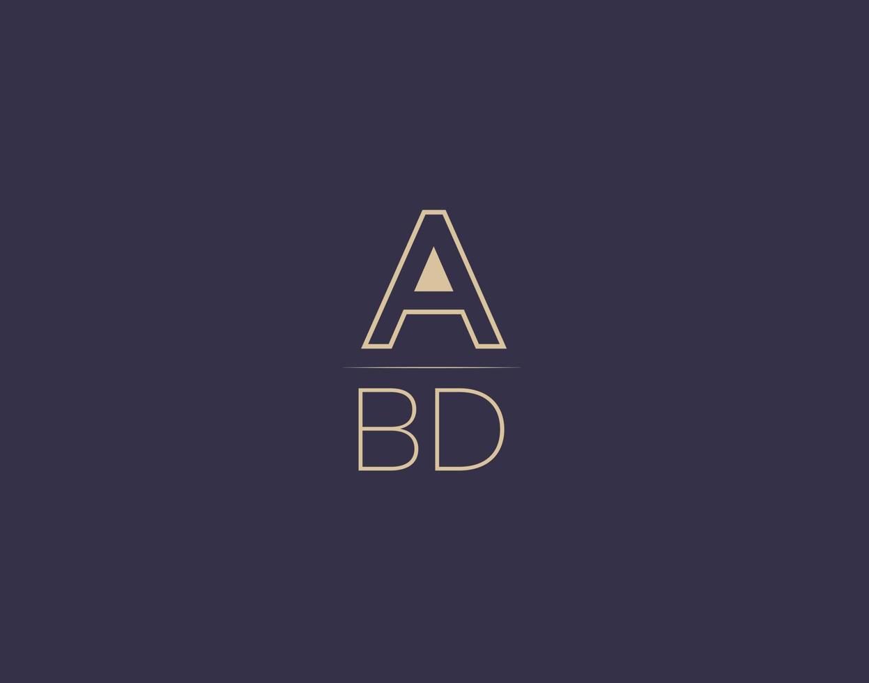 abd lettre logo design images vectorielles minimalistes modernes vecteur