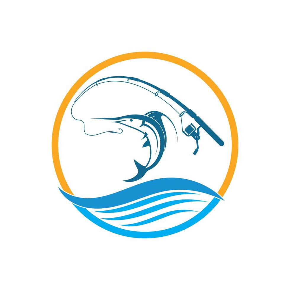 logo de pêche icône illustration vectorielle vecteur