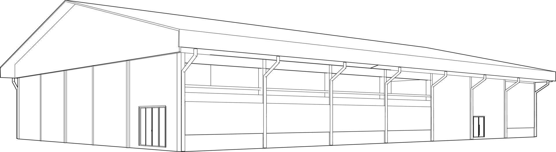 3d illustration du projet de construction vecteur