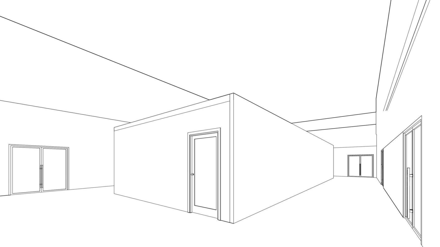 3d illustration du projet de construction vecteur