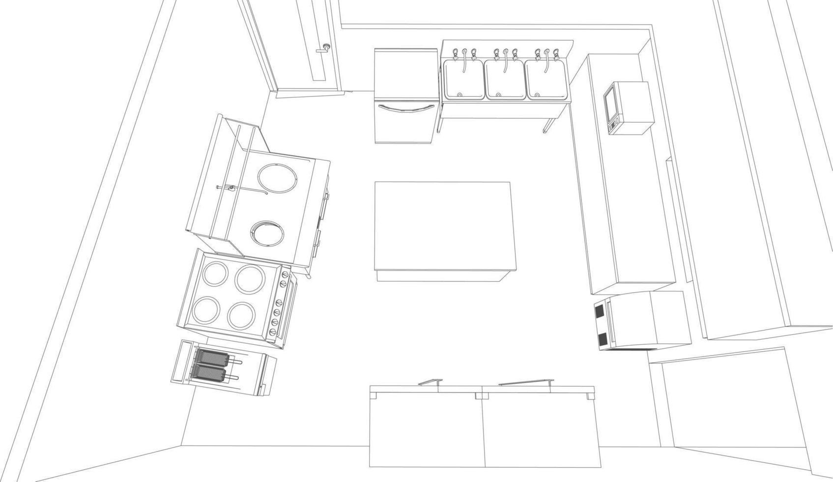 3d illustration du projet de construction vecteur