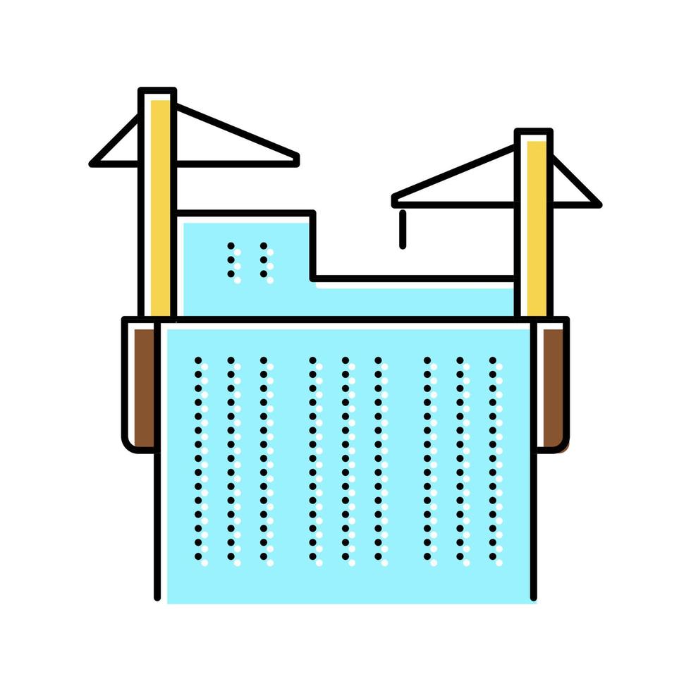 grues bâtiment gratte-ciel couleur icône illustration vectorielle vecteur