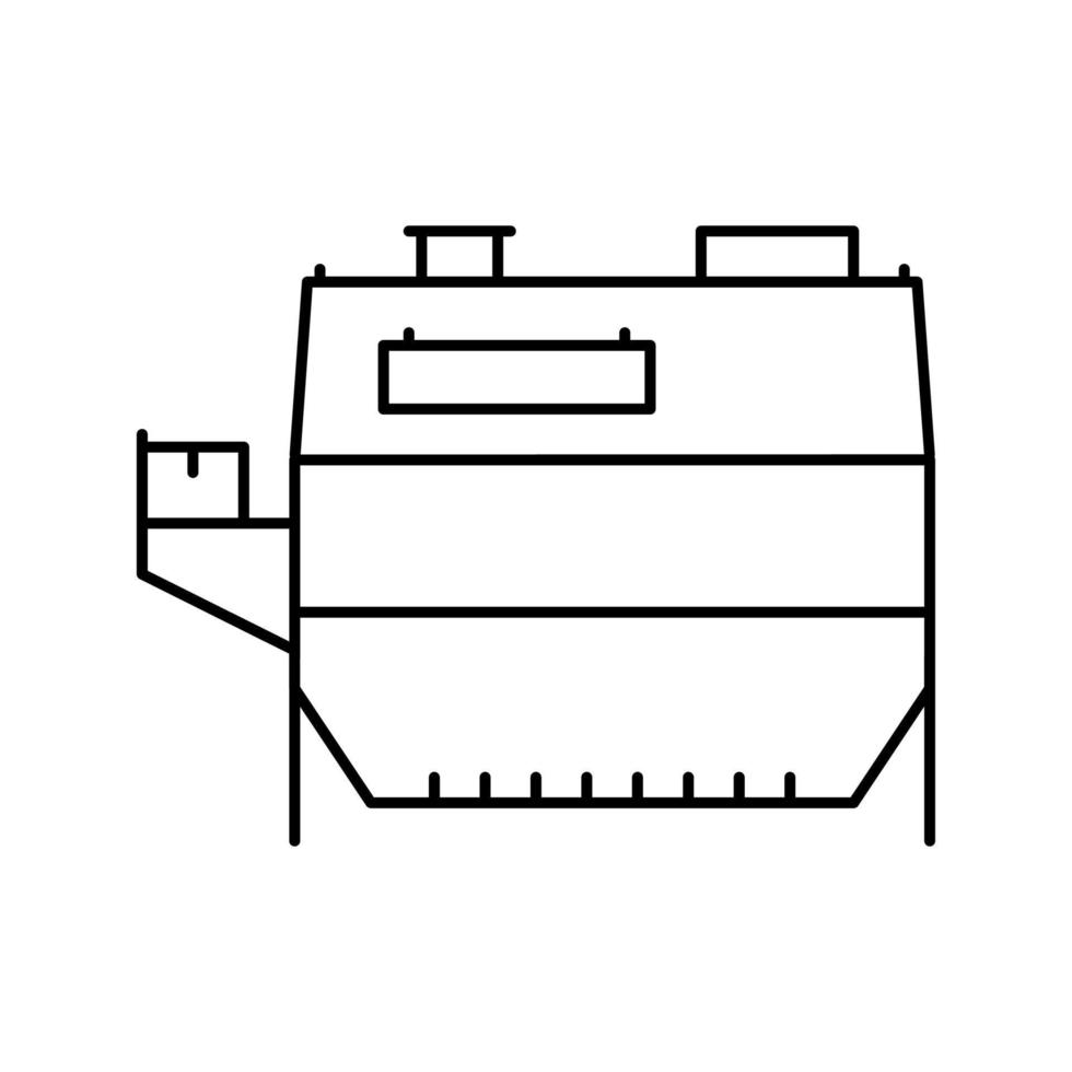 illustration vectorielle de l'icône de la ligne de la machine de nettoyage des grains de blé vecteur
