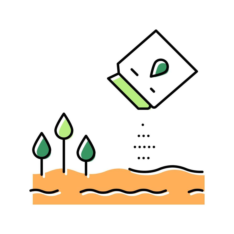 icône de couleur de semis agricole illustration vectorielle vecteur