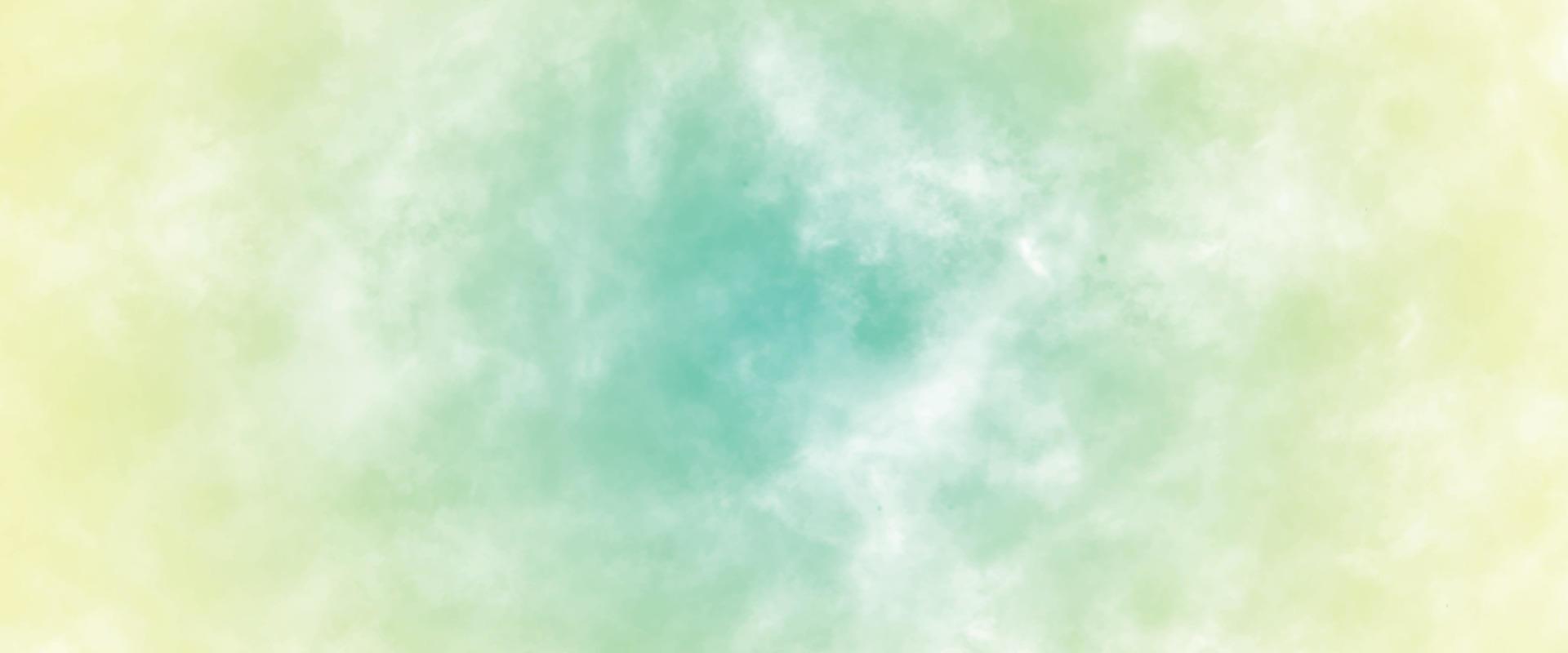 peinture de fond aquarelle verte abstraite, conception d'été ou de printemps vert foncé et jaune. doux brouillard flou ou brume dans le ciel de la lumière du soleil. fond avec texture grunge marbrée et design splash couleur vecteur
