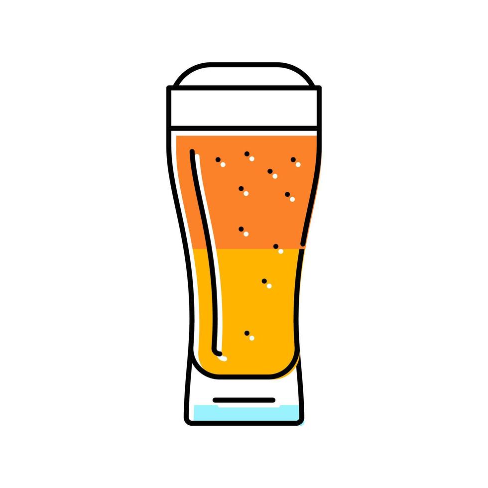 inde pale ale bière verre couleur icône illustration vectorielle vecteur