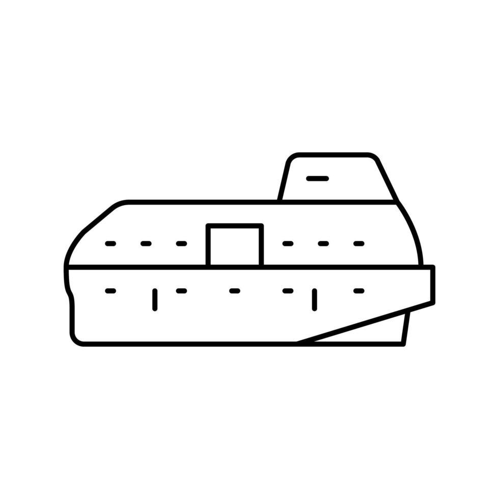 bateau de sauvetage ligne icône illustration vectorielle vecteur