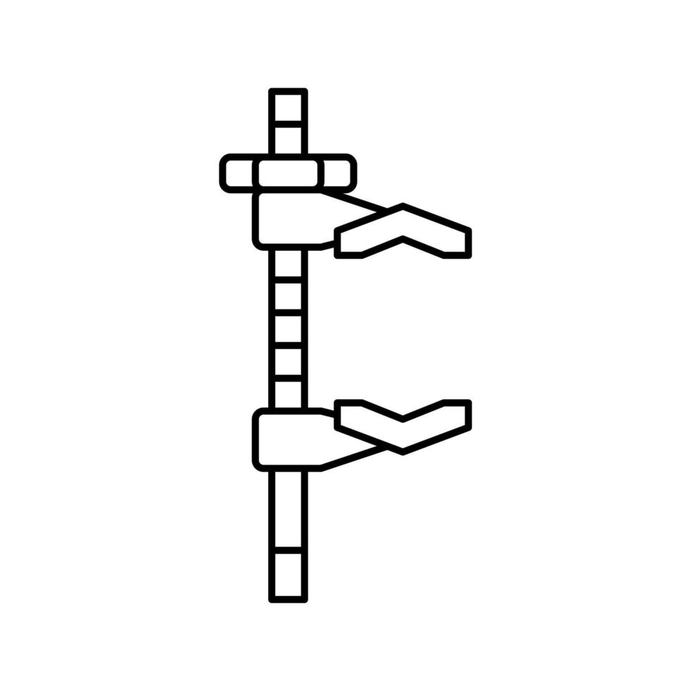 illustration vectorielle de l'icône de la ligne de serrage cardellini vecteur