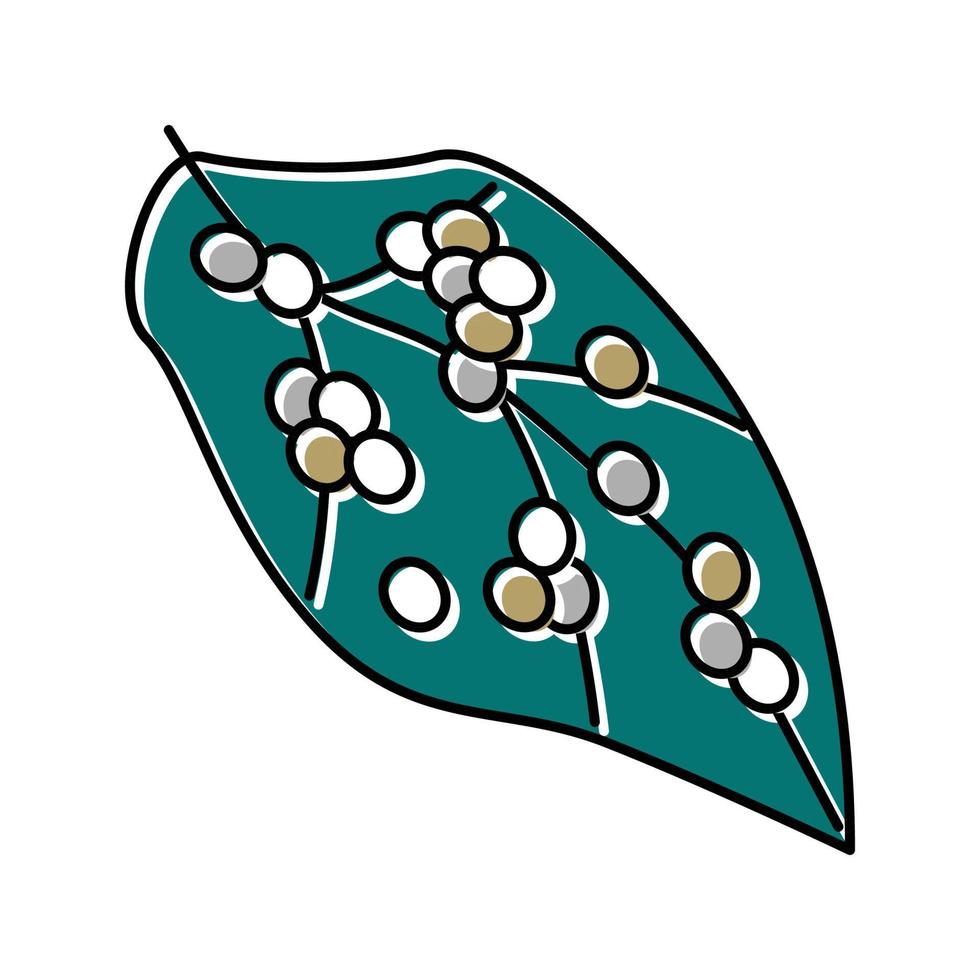 illustration vectorielle de l'icône de couleur de vers à soie d'oeufs vecteur