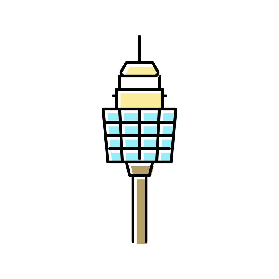 illustration vectorielle de l'icône de couleur de la tour de sydney vecteur
