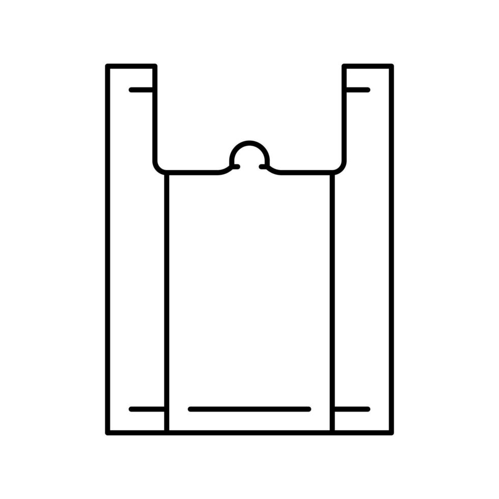 sac plastique ligne icône illustration vectorielle vecteur