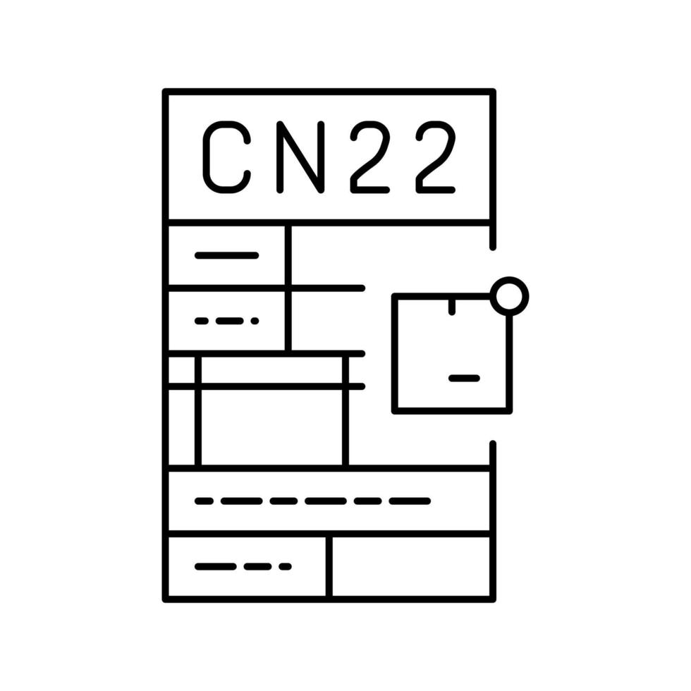 illustration vectorielle de l'icône de la ligne de déclaration en douane vecteur