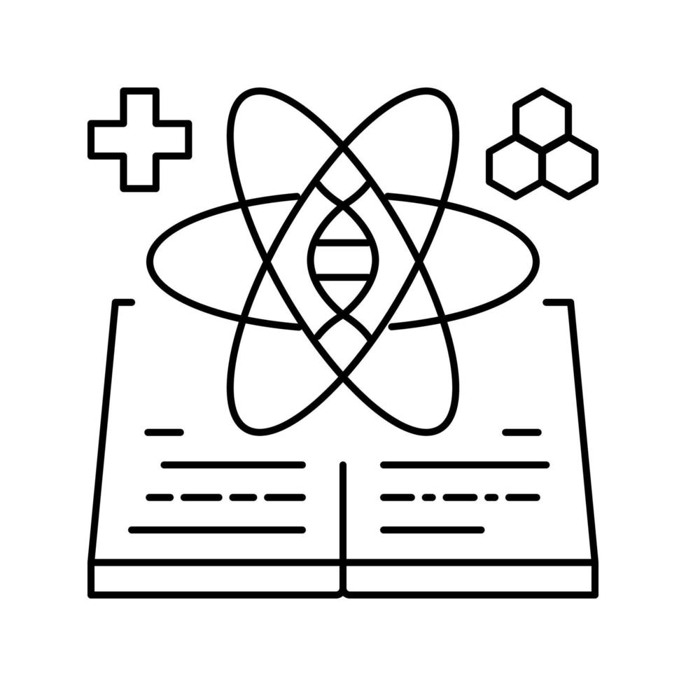 illustration vectorielle de l'icône de la ligne d'histoire de la science et de la médecine vecteur