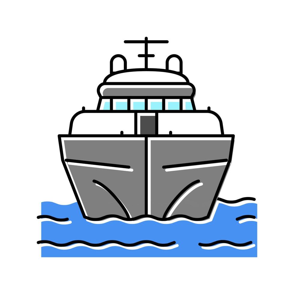 yacht transport véhicule couleur icône illustration vectorielle vecteur