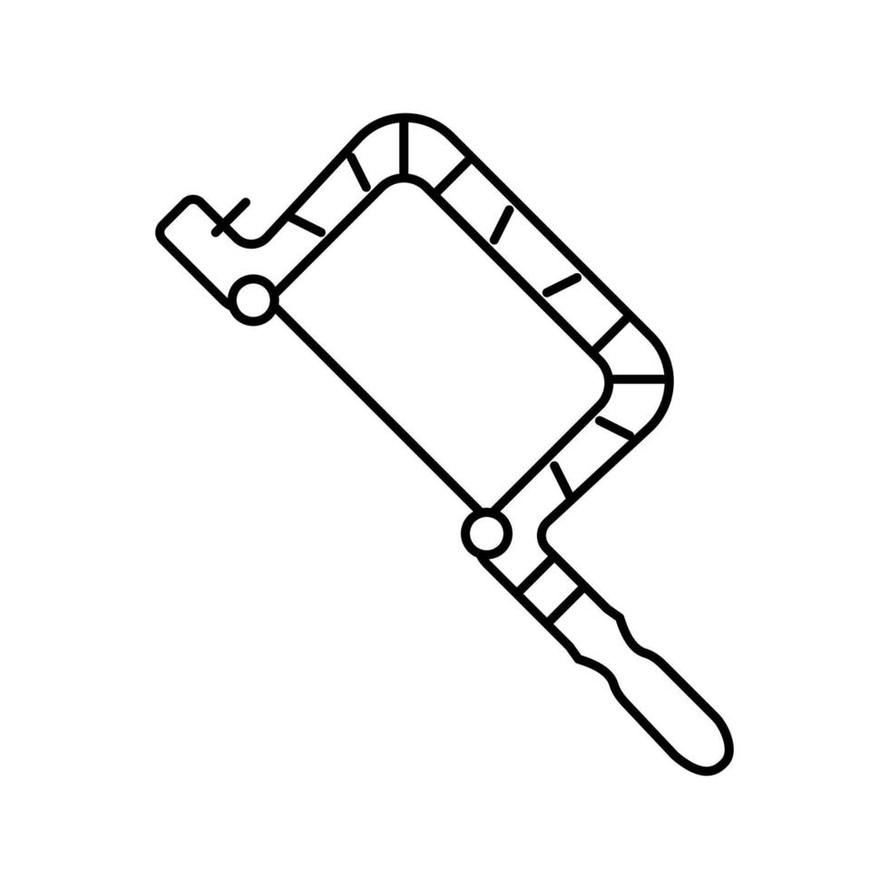 icône de ligne de scie à main frette illustration vectorielle vecteur