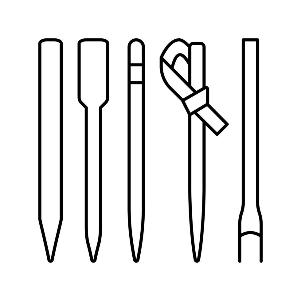illustration vectorielle de l'icône de la ligne de brochettes de bambou vecteur