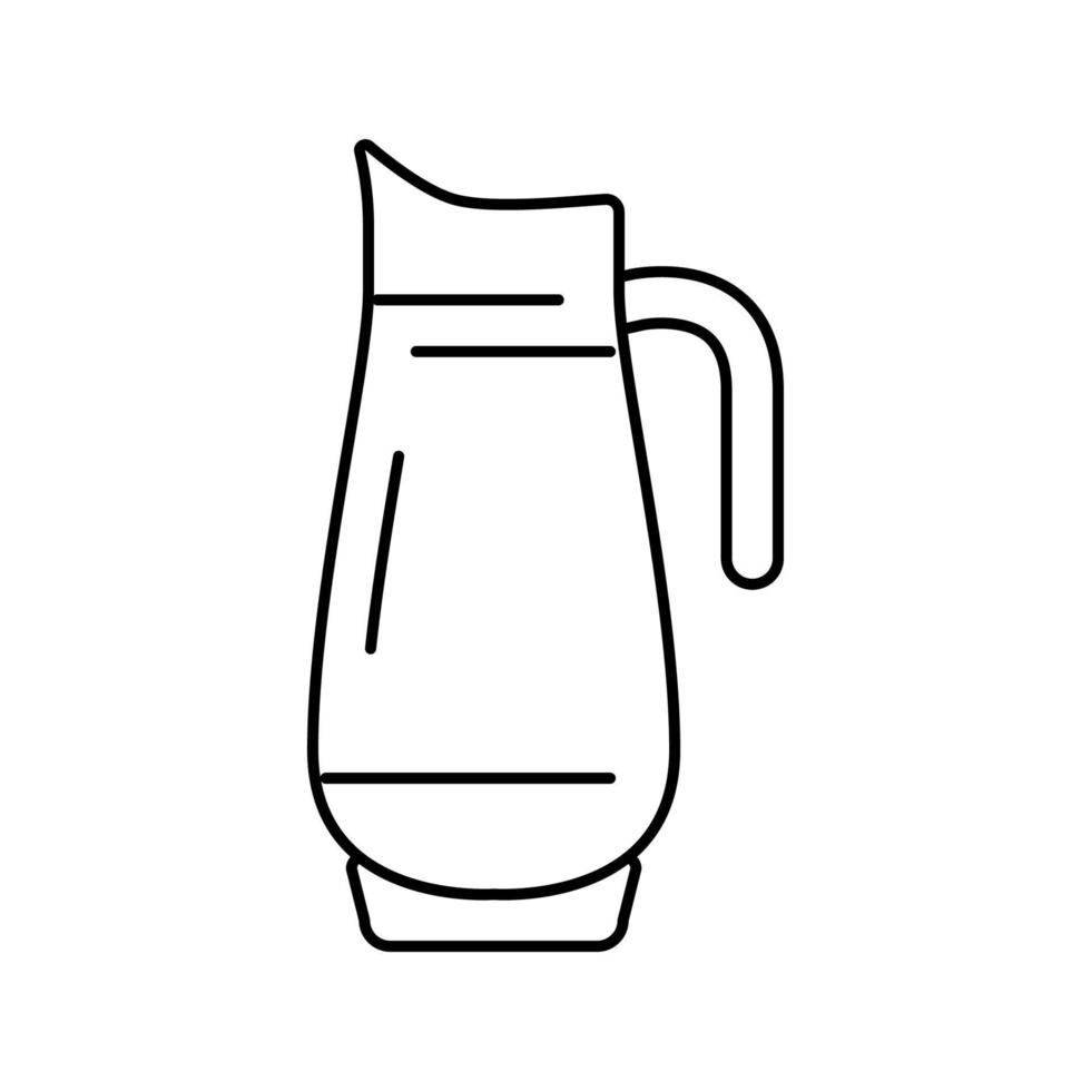 L'icône de la ligne de verre cruche vector illustration